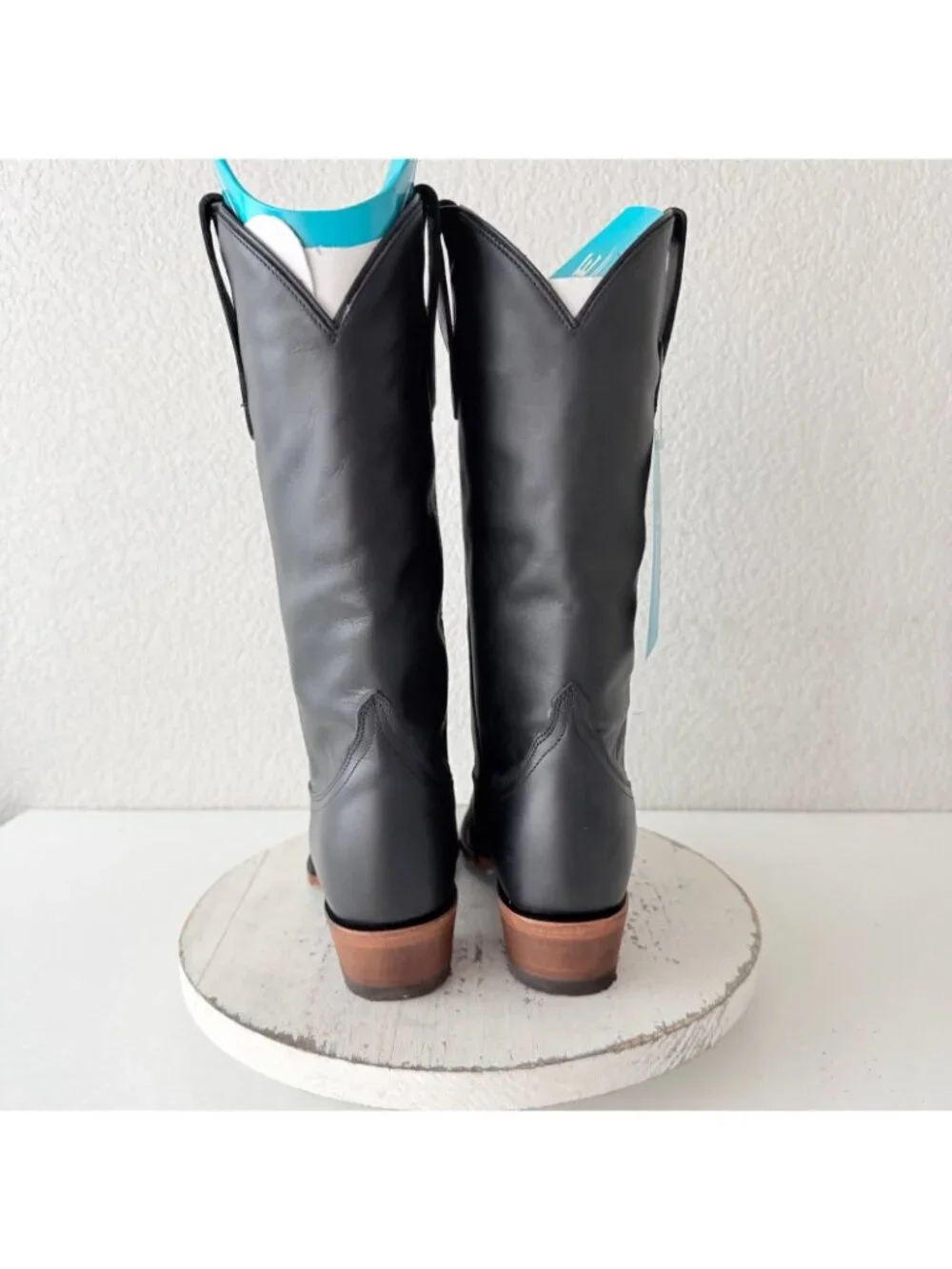 Lane EMMA JANE Black Cowboy Boots Western Cowgirl Mid Calf Tall Womens Size 7.5 - Picture 3 of 12